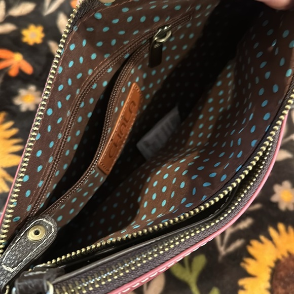 Chala CRISS CROSS Cross-body Pleather Purse Bag BIRD - Picture 6 of 9